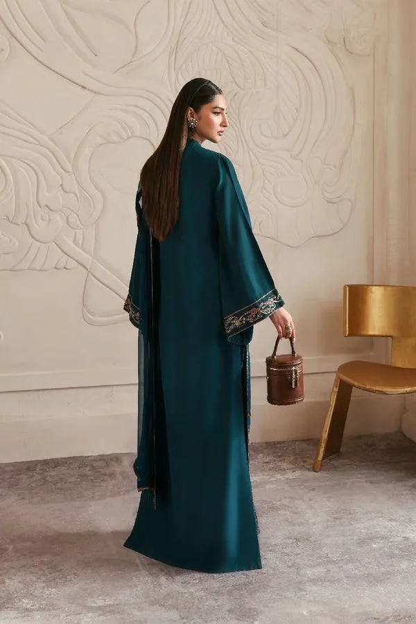 Vanya Revuse Wedding Formals Teal Chiffon – view 2 – Poshaq
