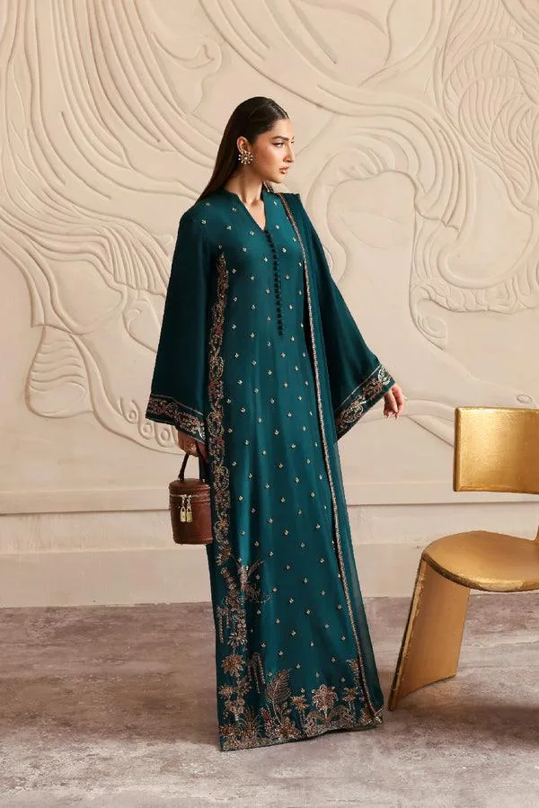 Vanya Revuse Wedding Formals Teal Chiffon – view 4 – Poshaq