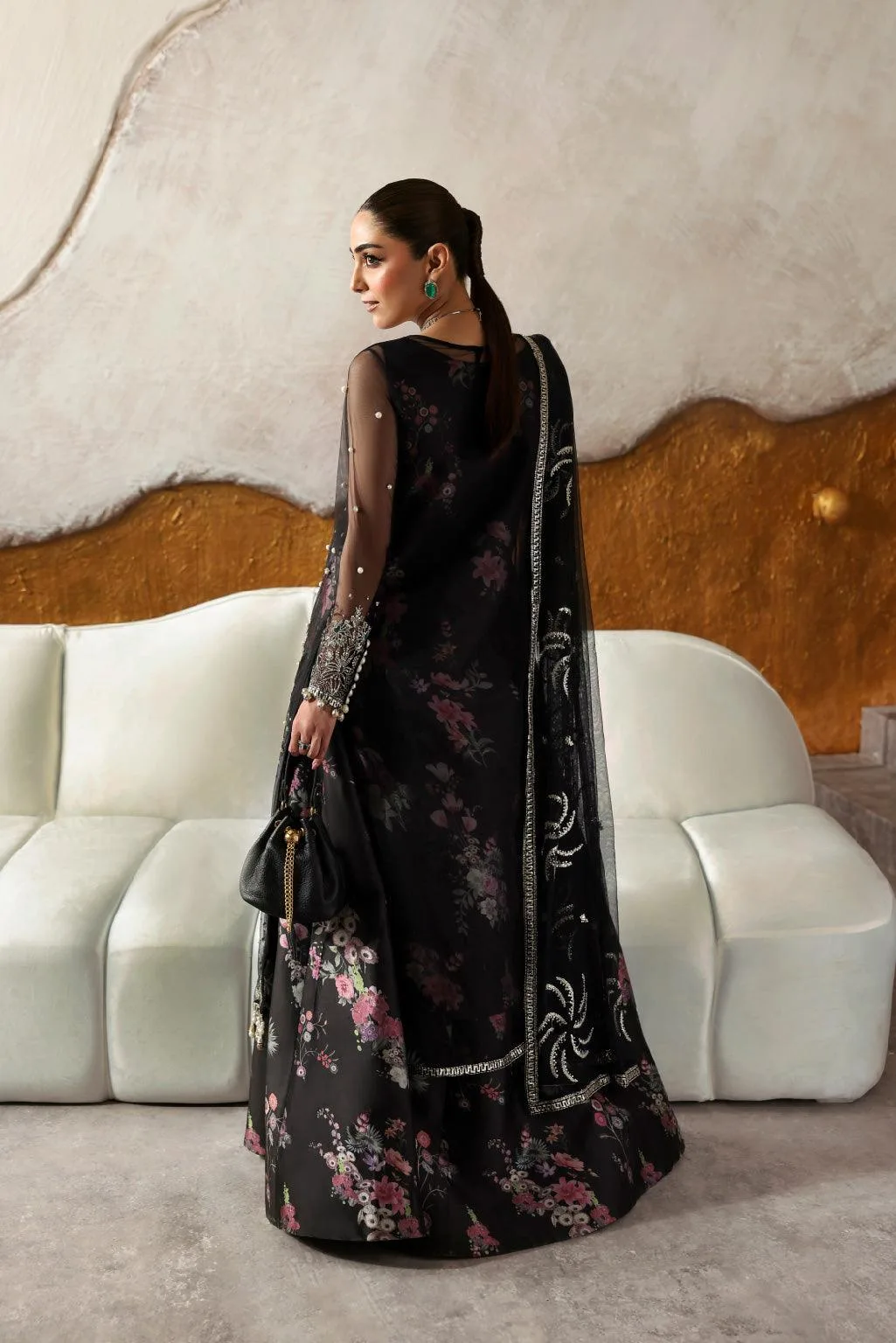 Vanya Revuse Wedding Formals Silver Chiffon – view 2 – Poshaq
