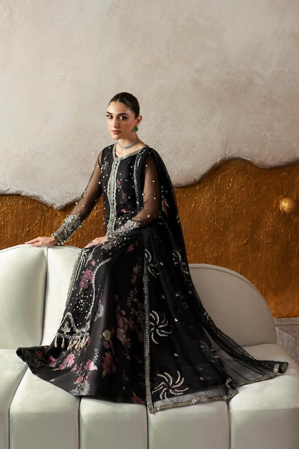 Vanya Revuse Wedding Formals Silver Chiffon – view 3 – Poshaq