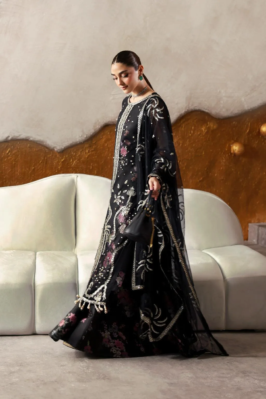 Vanya Revuse Wedding Formals Silver Chiffon – view 4 – Poshaq