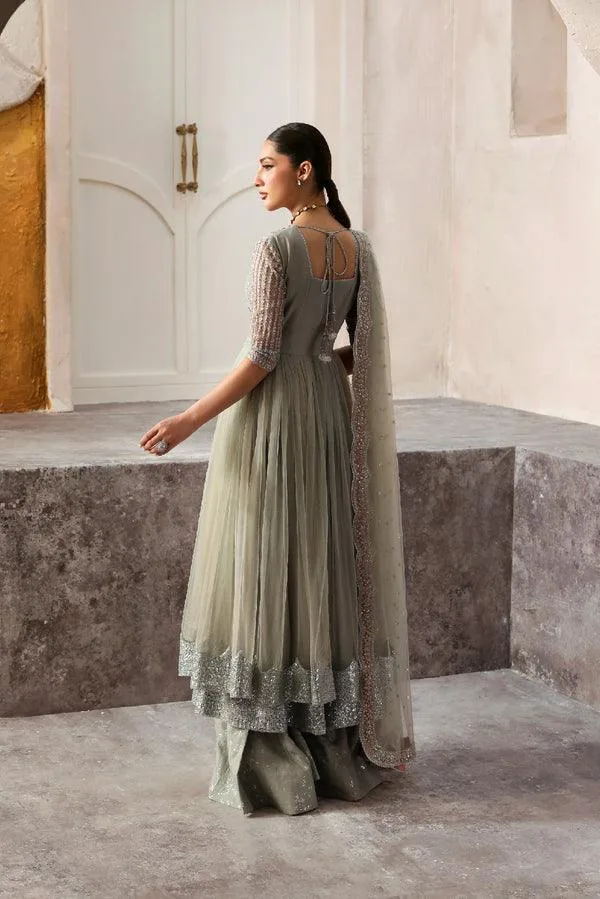 Vanya Revuse Wedding Formals Grey Raw Silk – view 2 – Poshaq