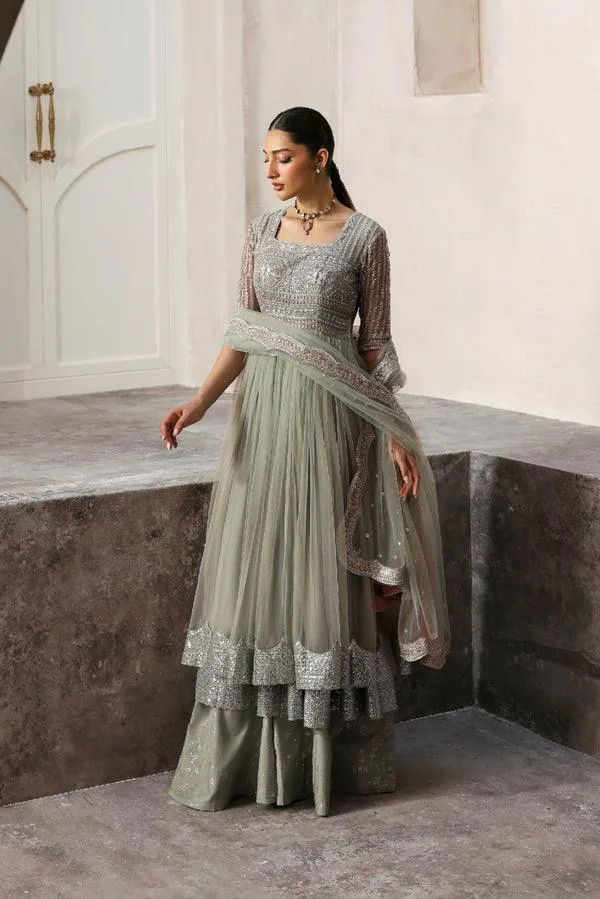 Vanya Revuse Wedding Formals Grey Raw Silk – view 4 – Poshaq