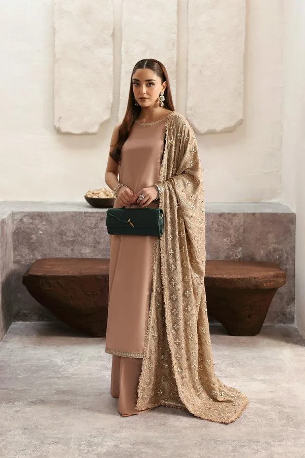 Vanya Revuse Wedding Formals Beige Raw Silk – view 1 – Poshaq