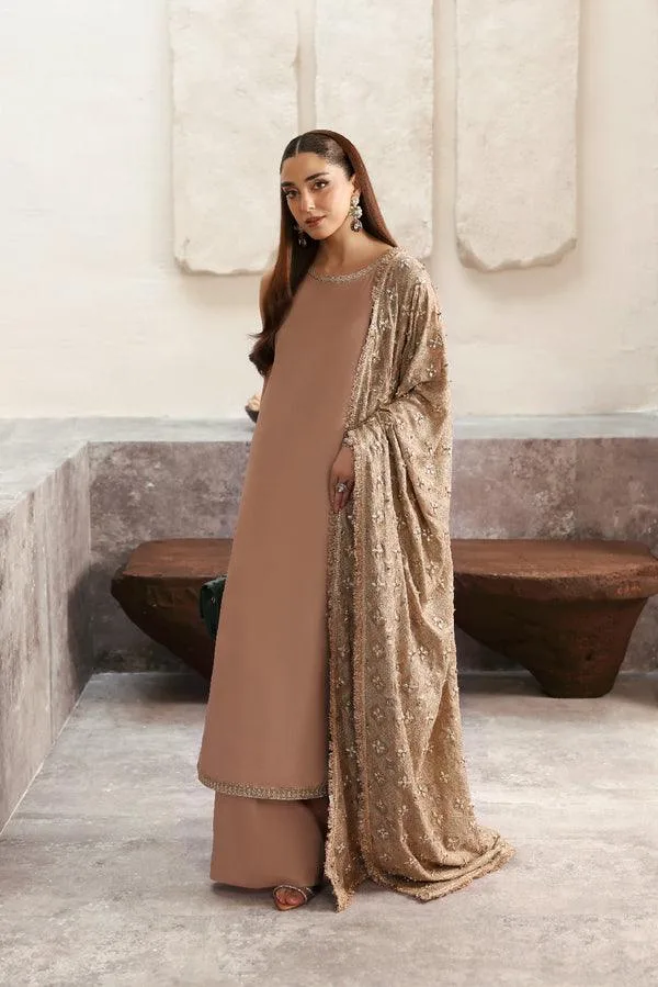 Vanya Revuse Wedding Formals Beige Raw Silk – view 4 – Poshaq