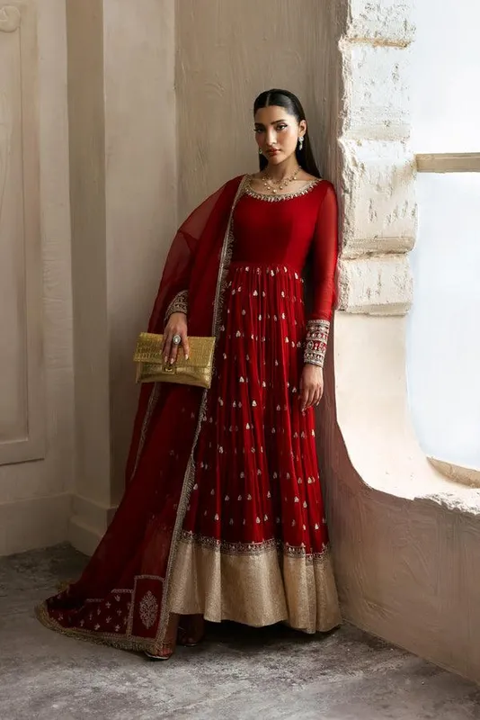Vanya Revuse Wedding Formals Gold Chiffon – view 1 – Poshaq