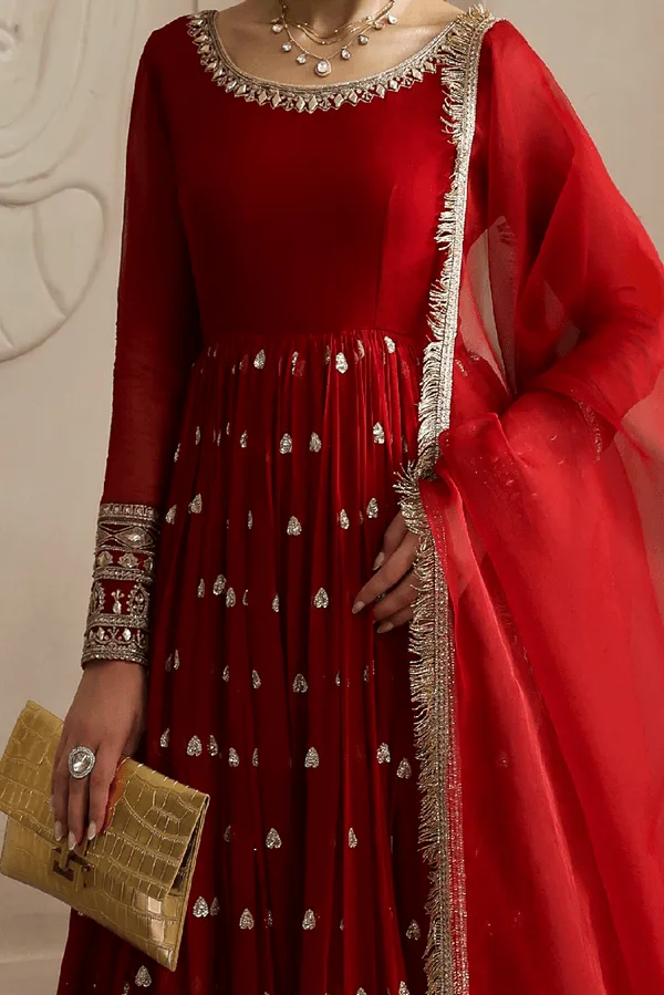 Vanya Revuse Wedding Formals Gold Chiffon – view 3 – Poshaq