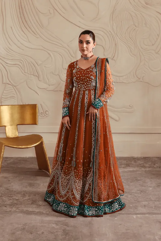 Vanya Revuse Wedding Formals Maroon Net – view 1 – Poshaq