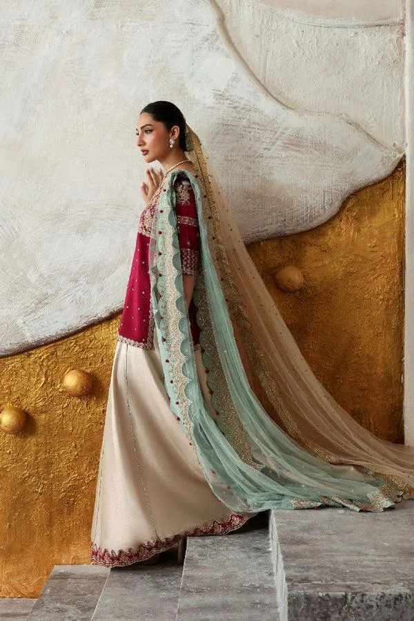 Vanya Revuse Wedding Formals Magenta Chiffon – view 3 – Poshaq