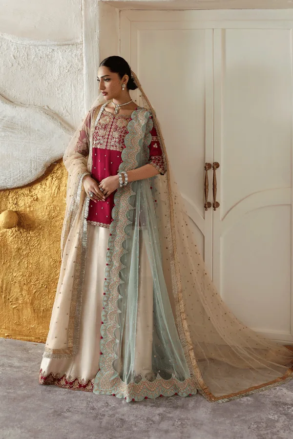 Vanya Revuse Wedding Formals Magenta Chiffon – view 4 – Poshaq