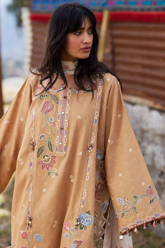 Beige Jacquard – view 1 – Poshaq