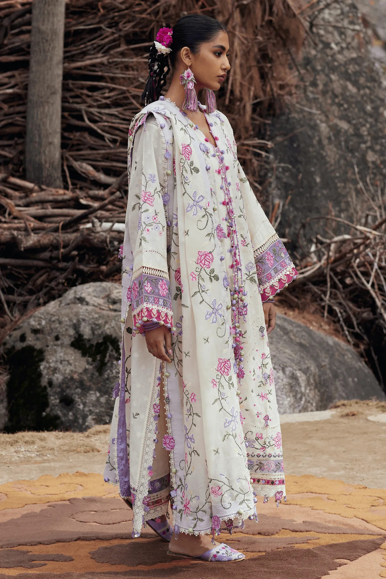 Lilac Jacquard – view 1 – Poshaq