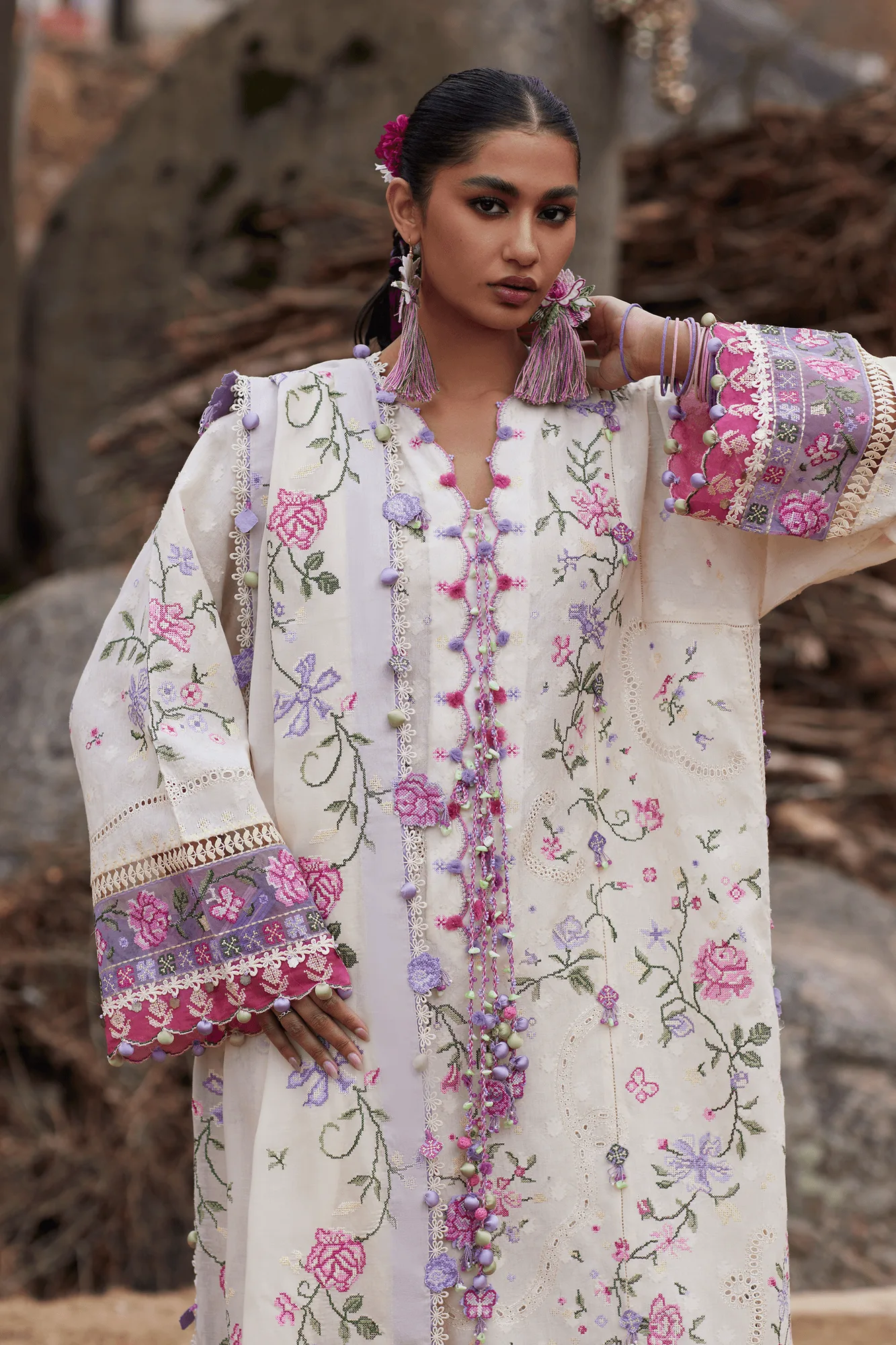 Lilac Jacquard – view 2 – Poshaq