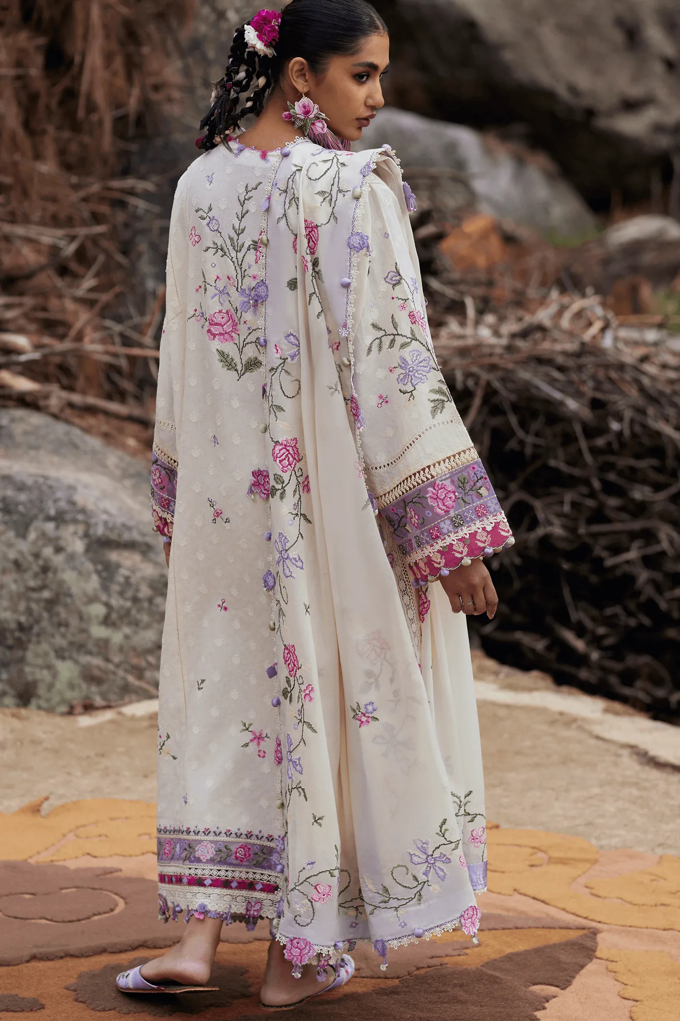Lilac Jacquard – view 3 – Poshaq