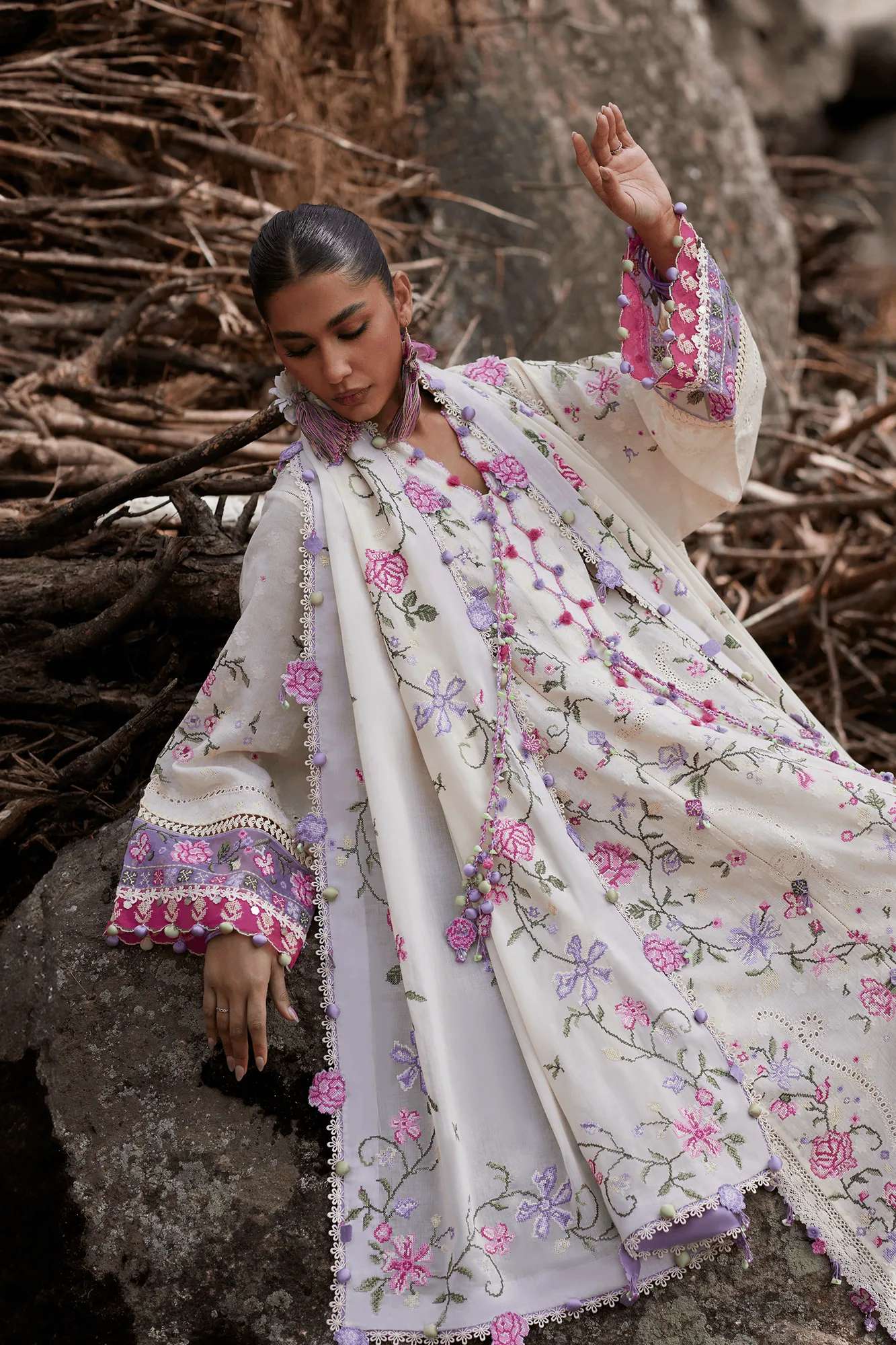Lilac Jacquard – view 5 – Poshaq
