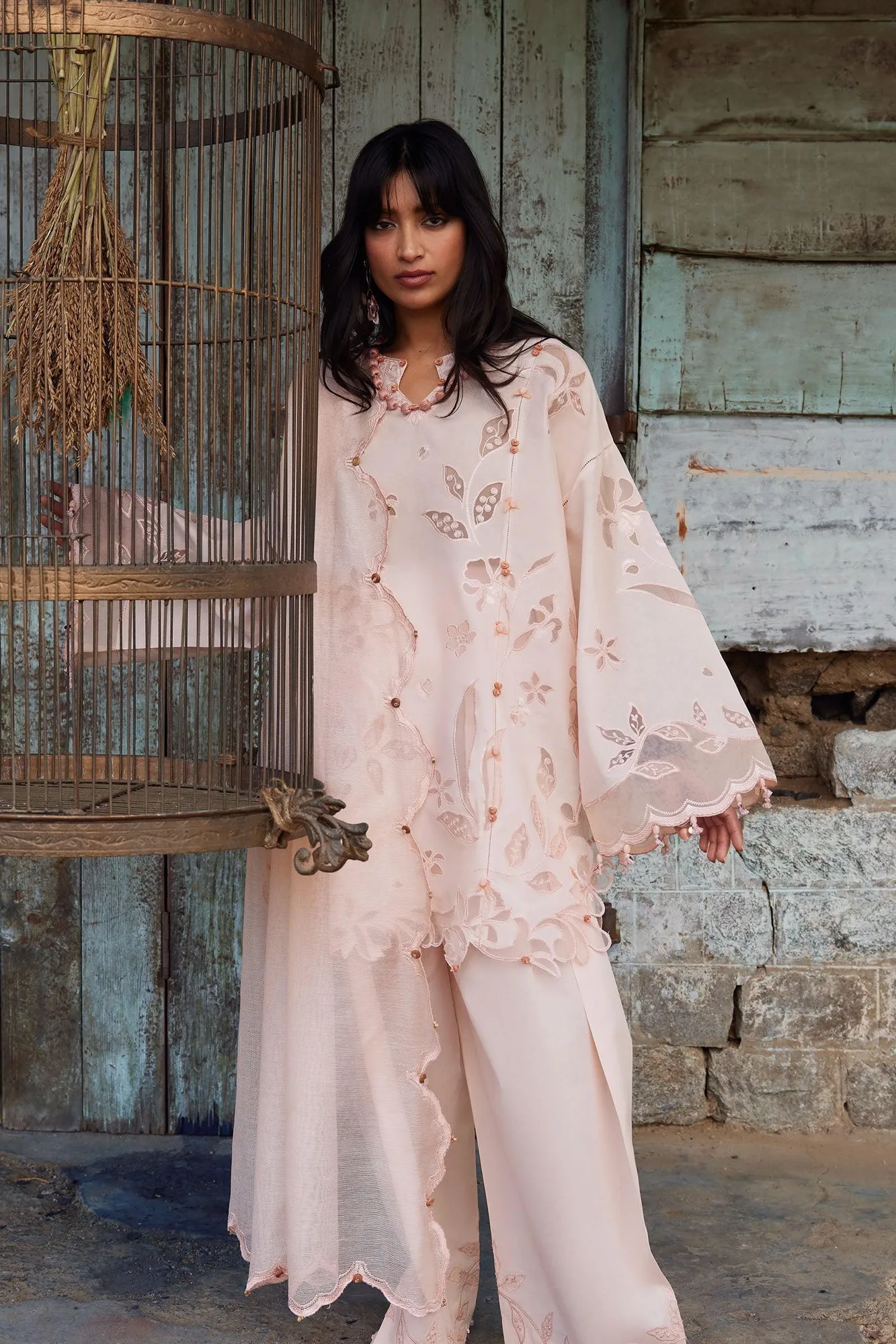 Peach Organza – view 1 – Poshaq