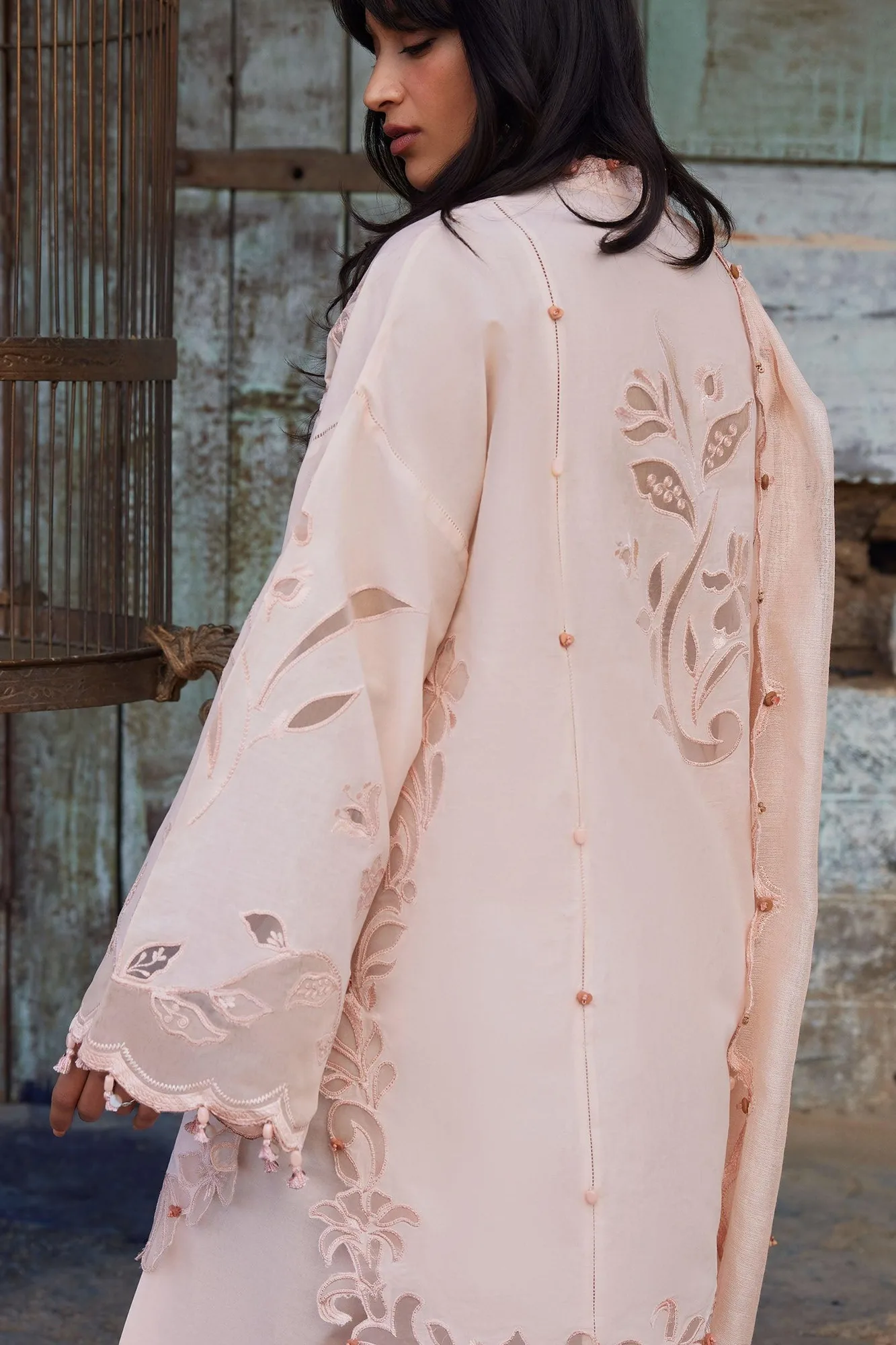 Peach Organza – view 2 – Poshaq