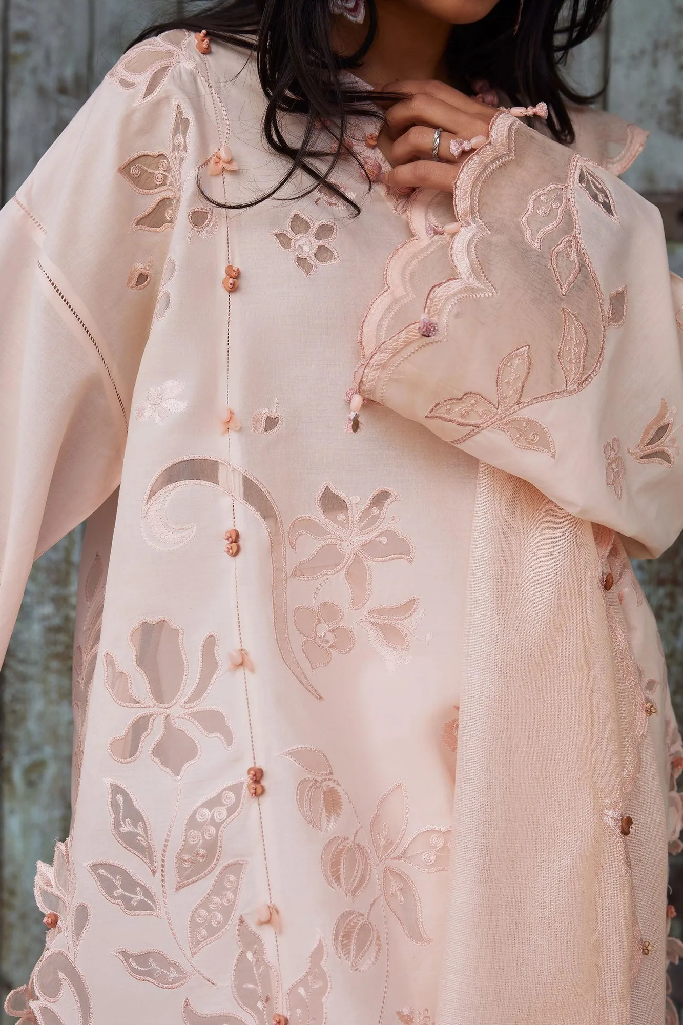 Peach Organza – view 3 – Poshaq