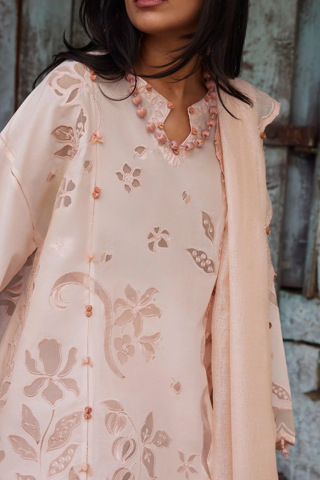 Peach Organza – view 6 – Poshaq