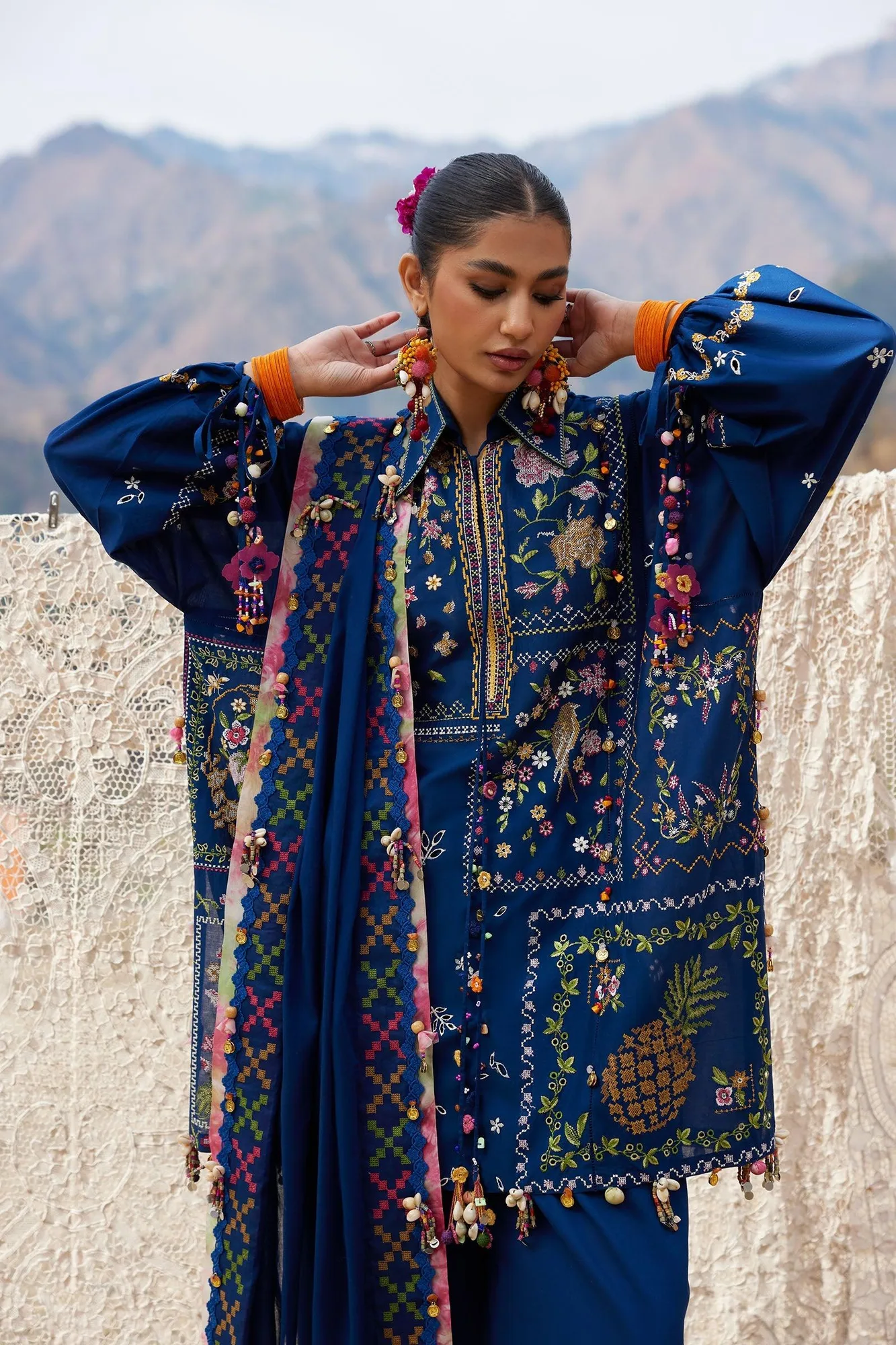 Blue Organza – view 1 – Poshaq