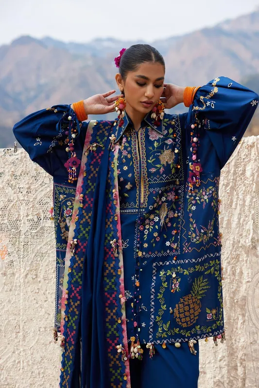 Blue Organza – view 1 – Poshaq