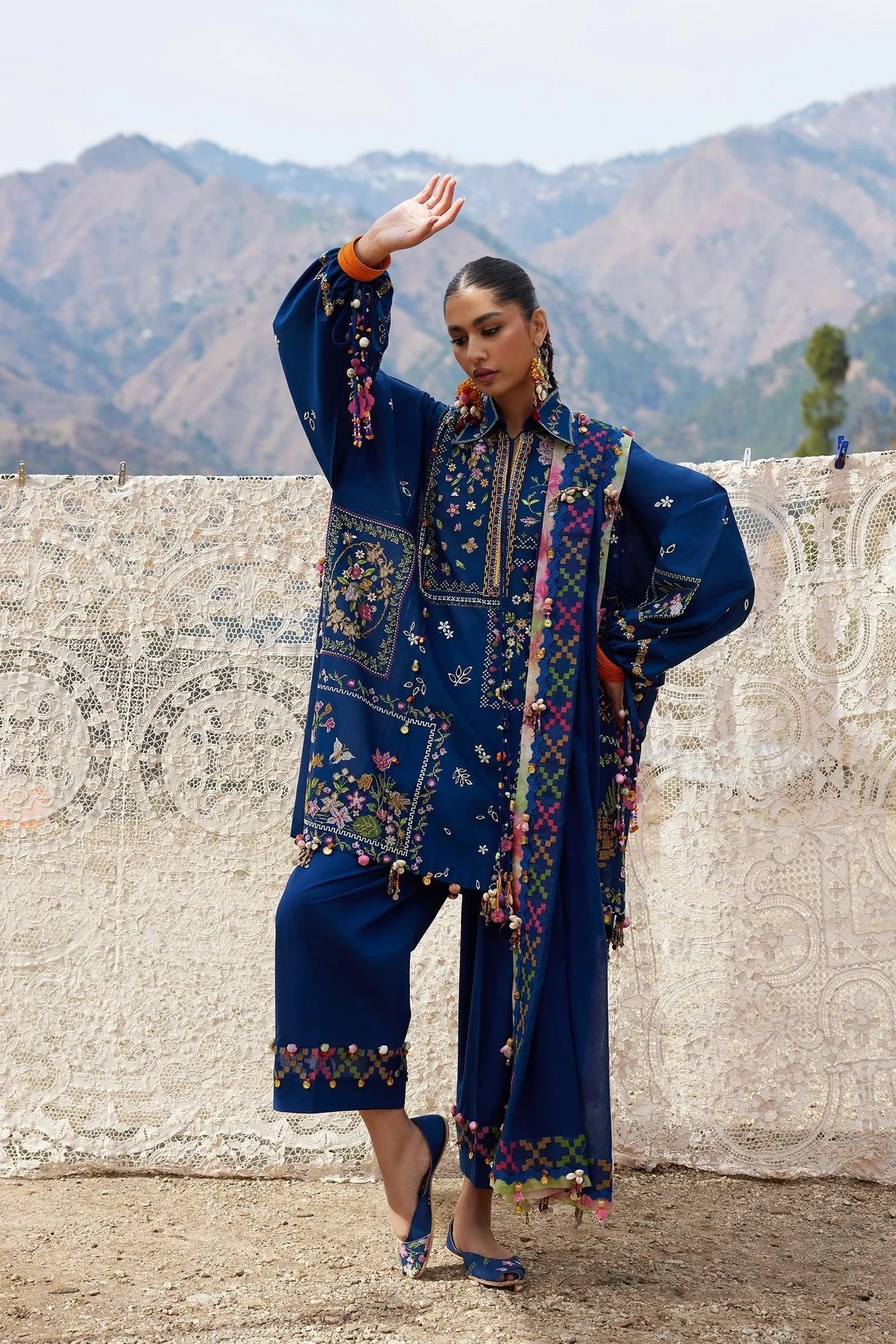 Blue Organza – view 2 – Poshaq