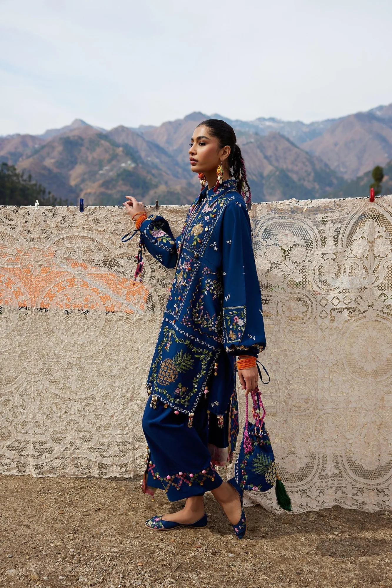Blue Organza – view 6 – Poshaq