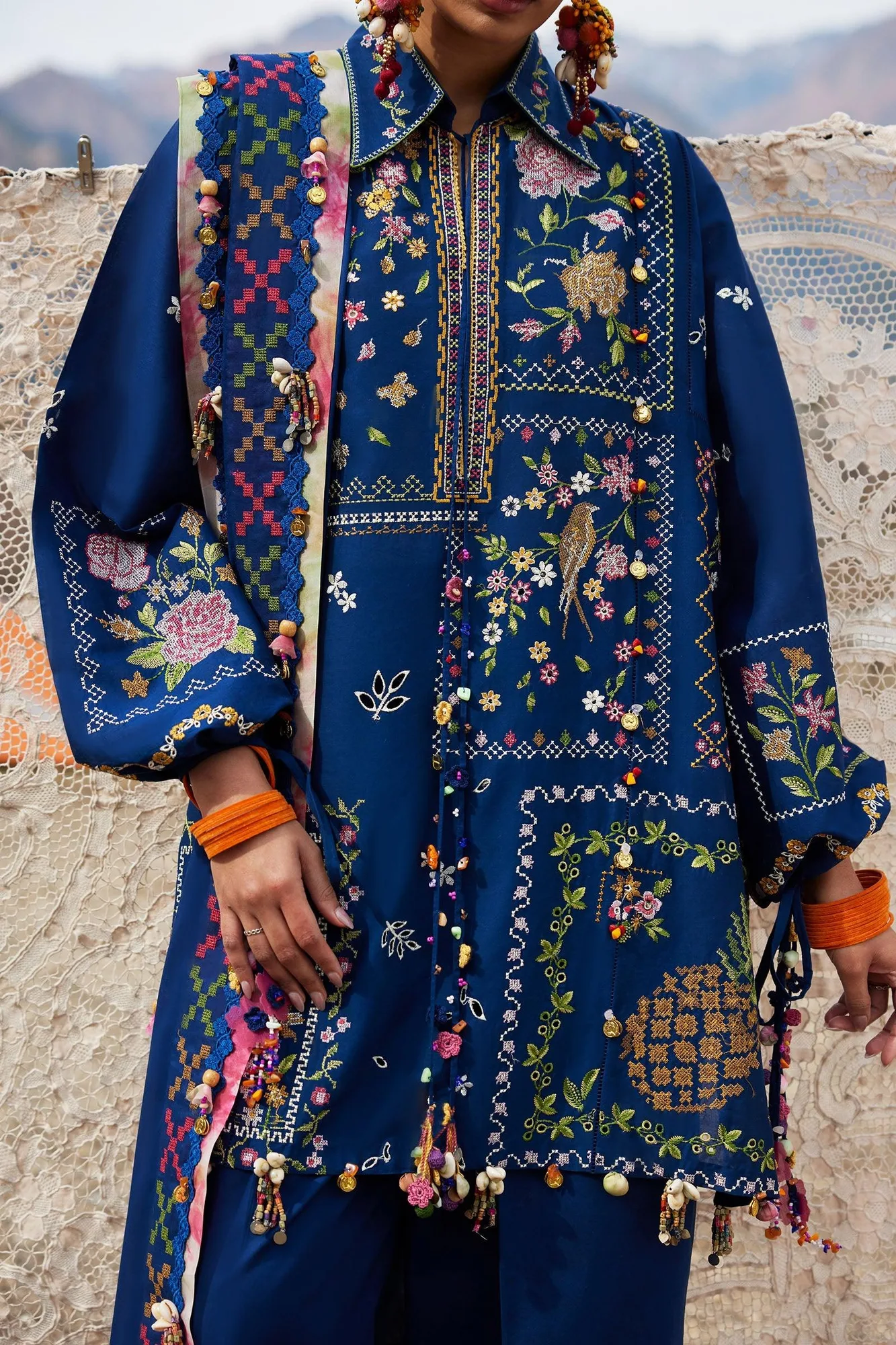 Blue Organza – view 7 – Poshaq