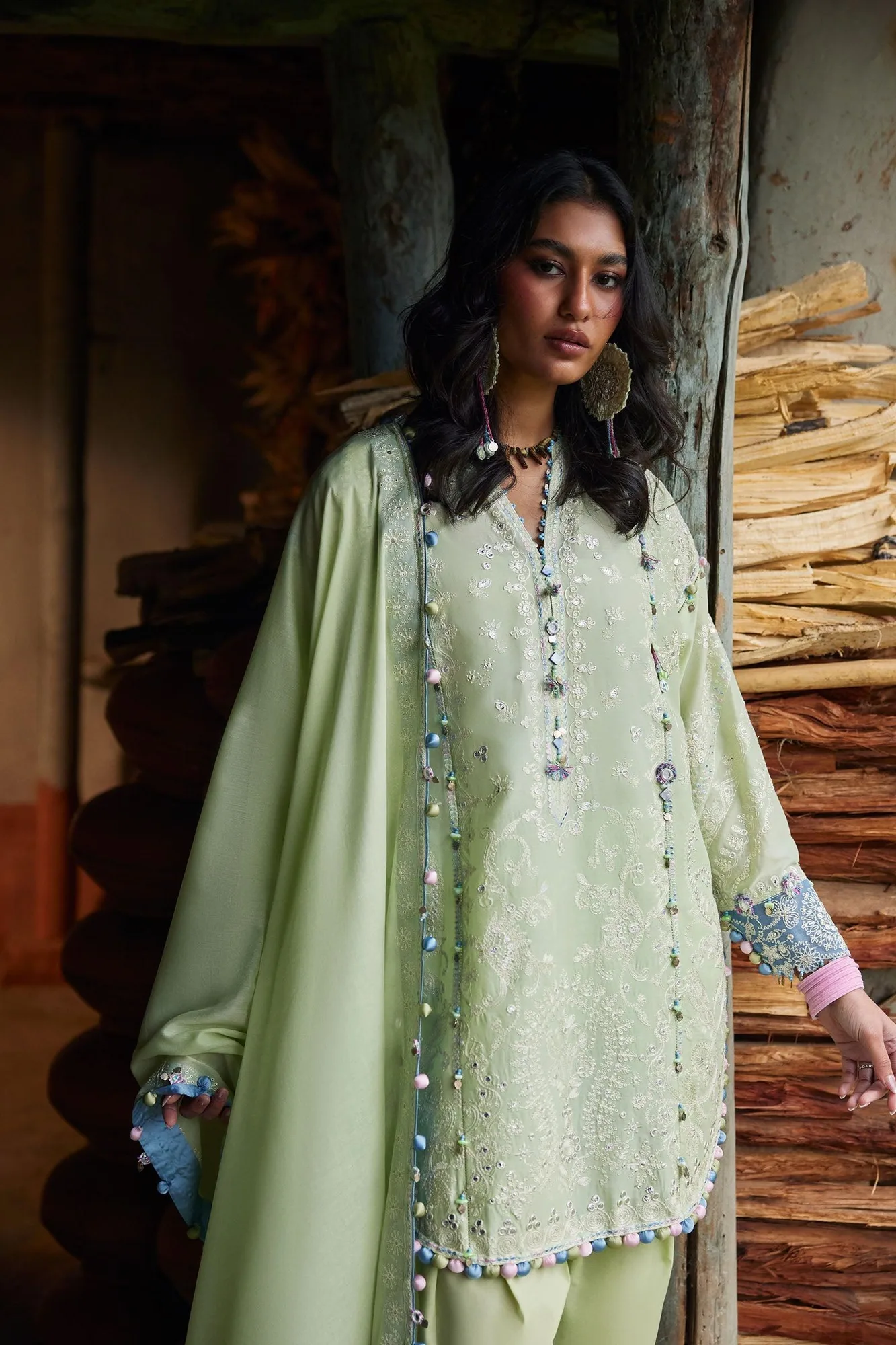 Ivory Organza – view 6 – Poshaq