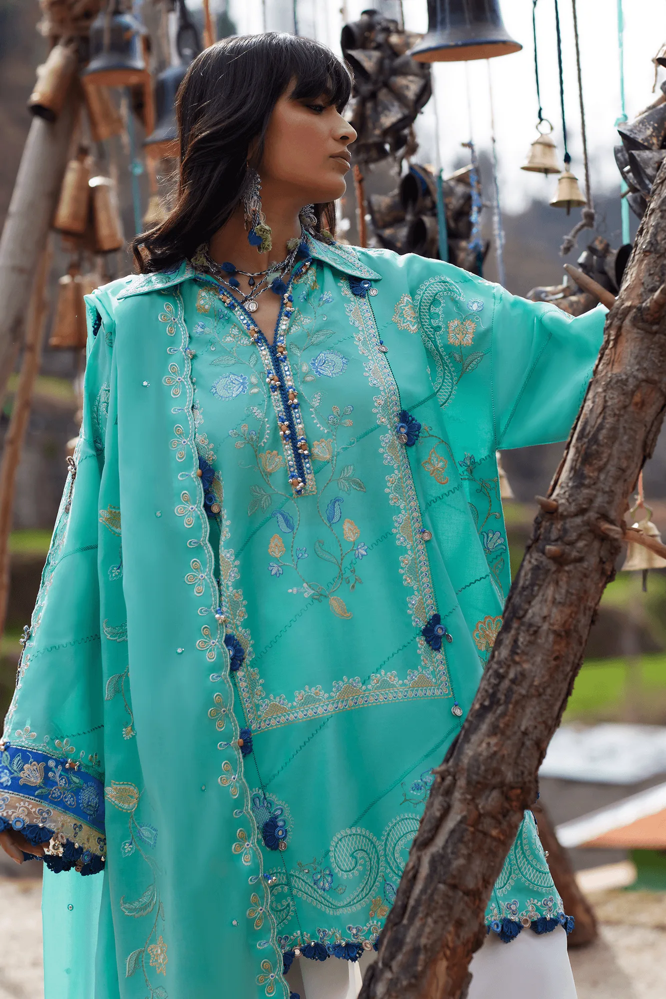 Ivory Organza – view 1 – Poshaq
