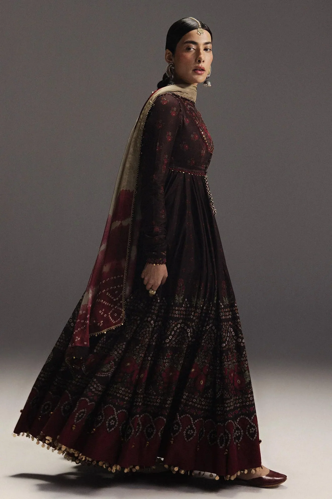 Maroon Silk – view 5 – Poshaq