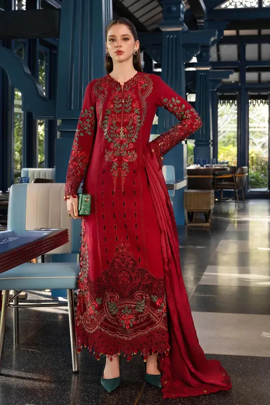 Red Jacquard – view 1 – Poshaq