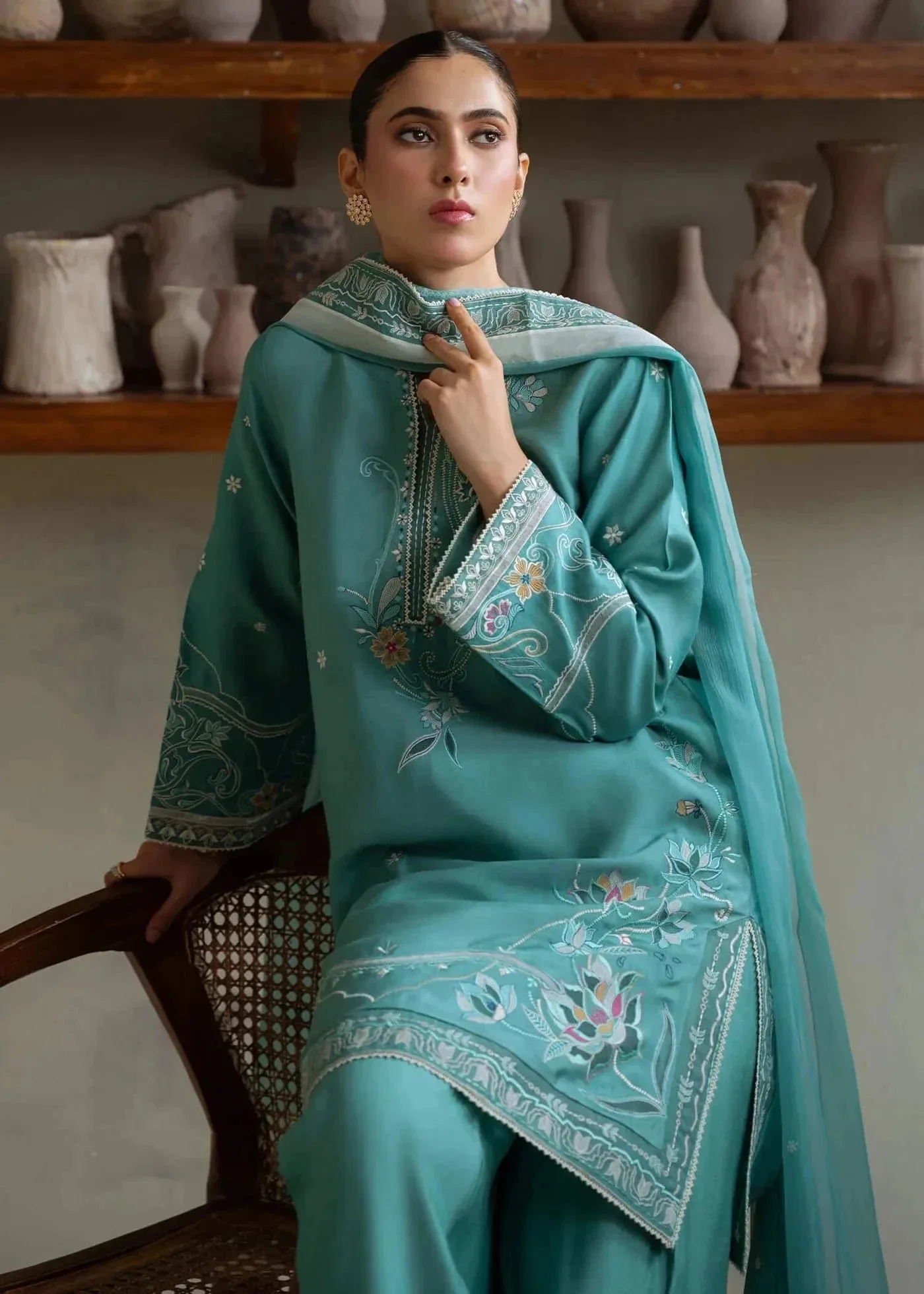 Teal Chiffon – view 5 – Poshaq