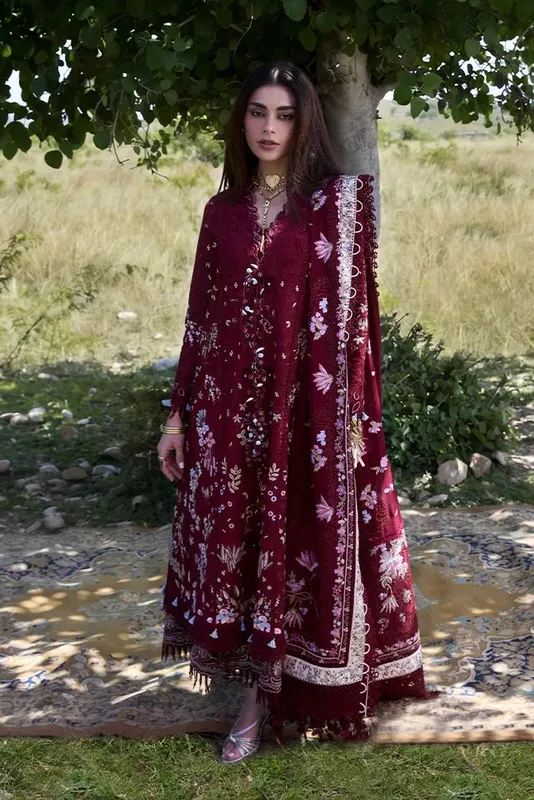 Maroon Organza – view 1 – Poshaq