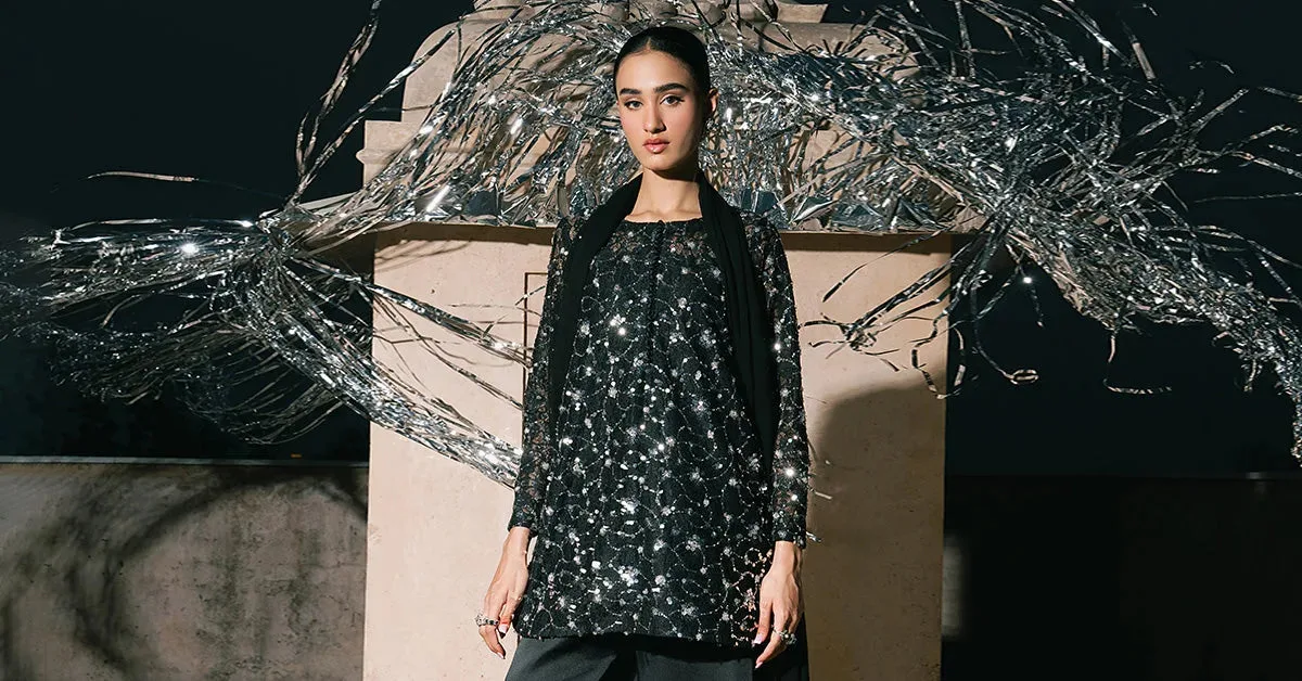 Black Raw Silk – view 8 – Poshaq