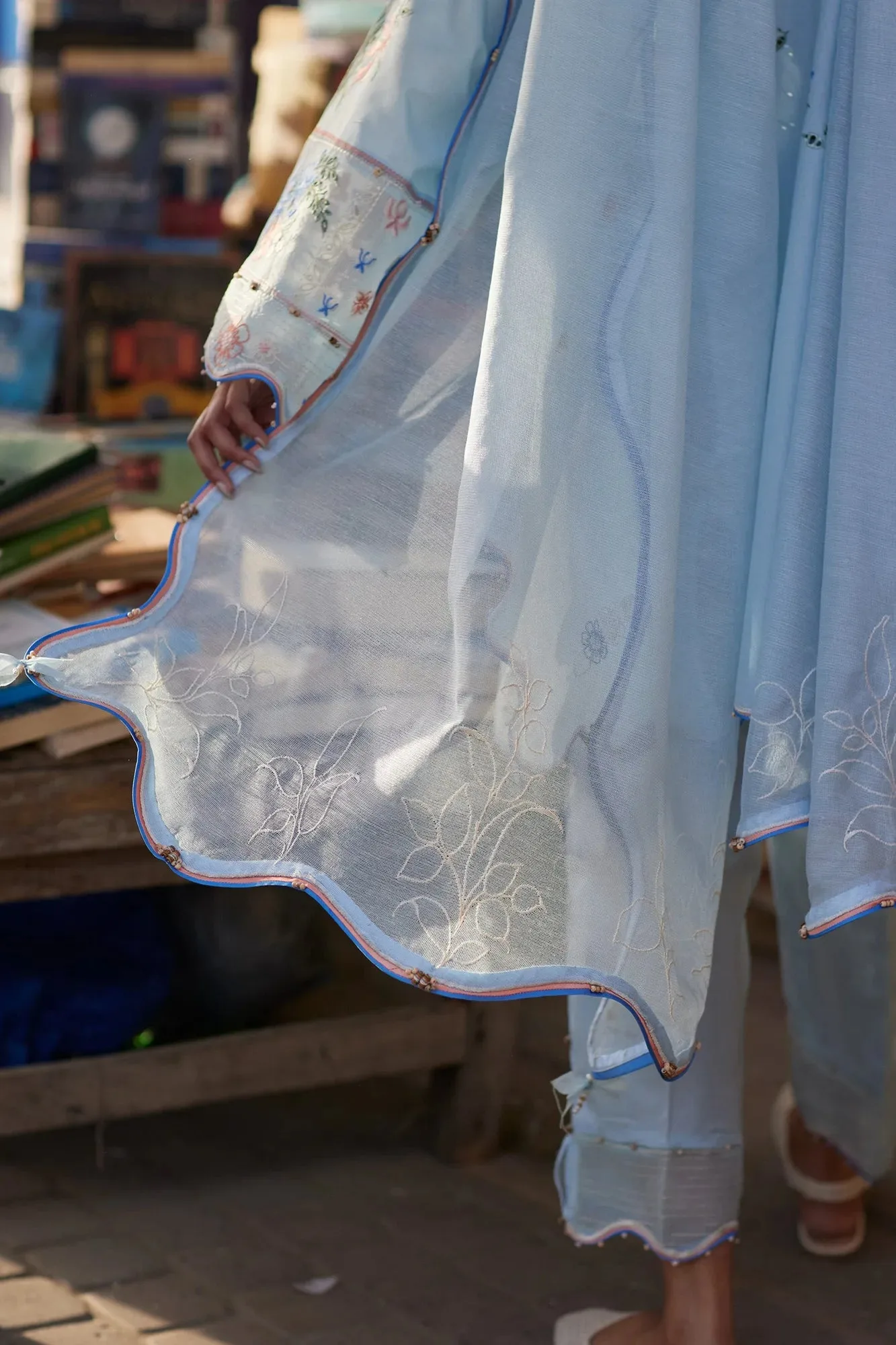 Ivory Organza – view 4 – Poshaq