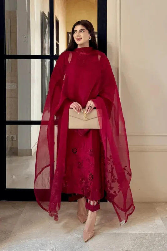 Angan Eid Edit Organza – view 1 – Poshaq