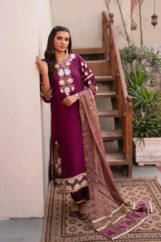 Angan Eid Edit Raw Silk – view 1 – Poshaq