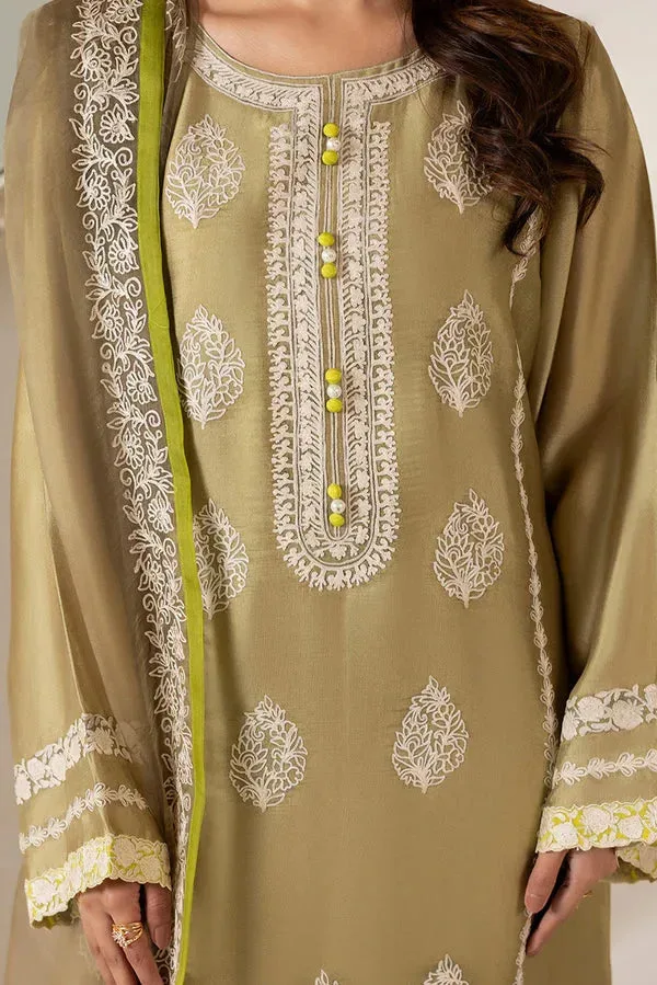 Lyana Eid Edit'26 Gold Organza – view 2 – Poshaq