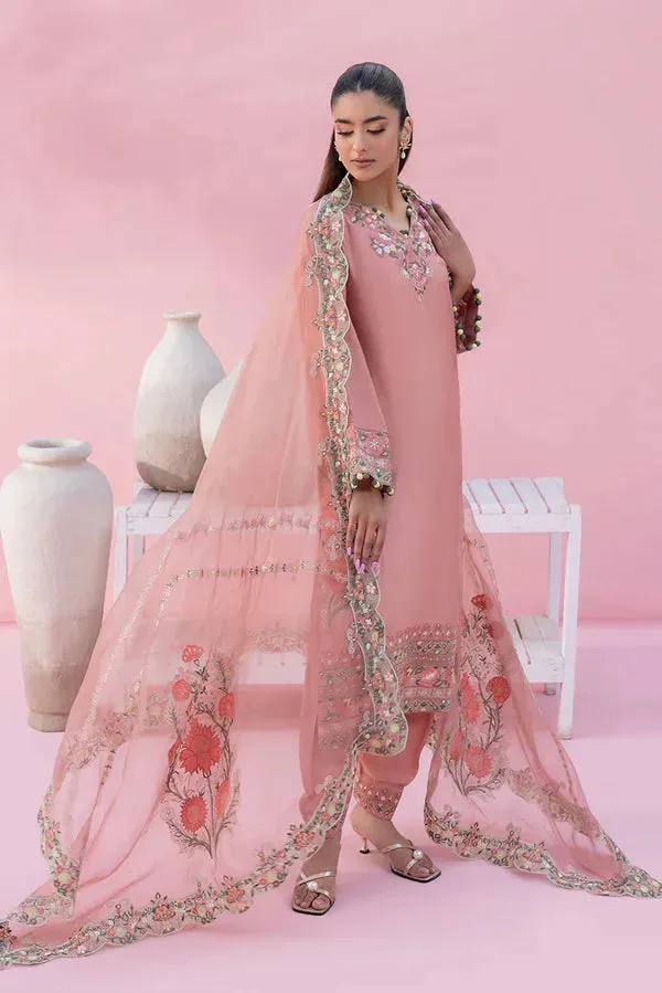 Lyana Eid Edit'26 Peach Organza – view 2 – Poshaq