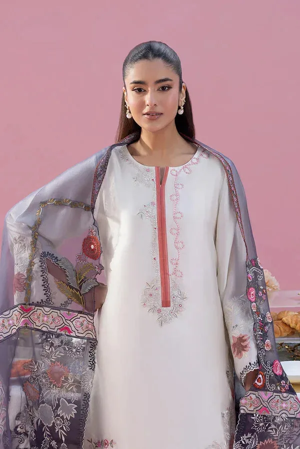 Lyana Eid Edit'26 Ivory Organza – view 3 – Poshaq