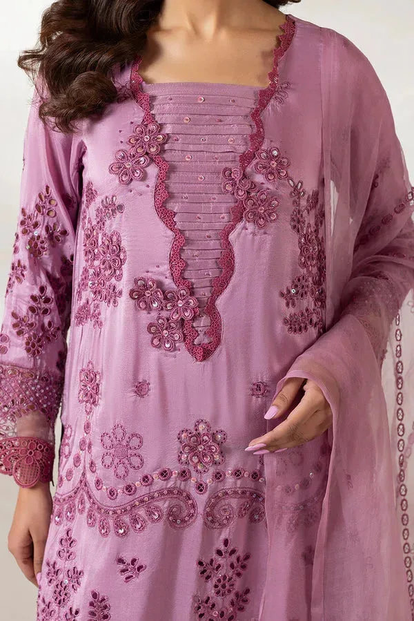 Lyana Eid Edit'26 Lilac Raw Silk – view 2 – Poshaq