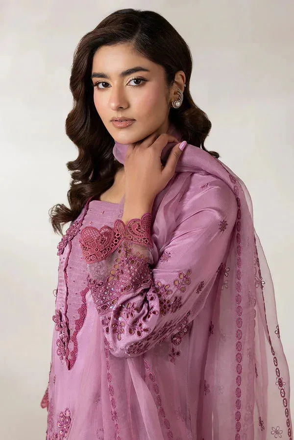 Lyana Eid Edit'26 Lilac Raw Silk – view 4 – Poshaq