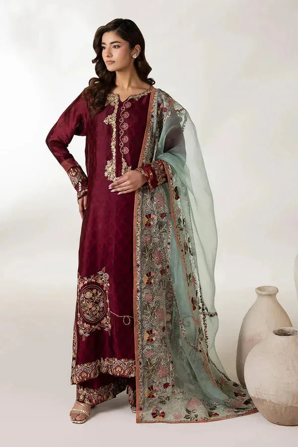 Lyana Eid Edit'26 Turquoise Organza – view 2 – Poshaq