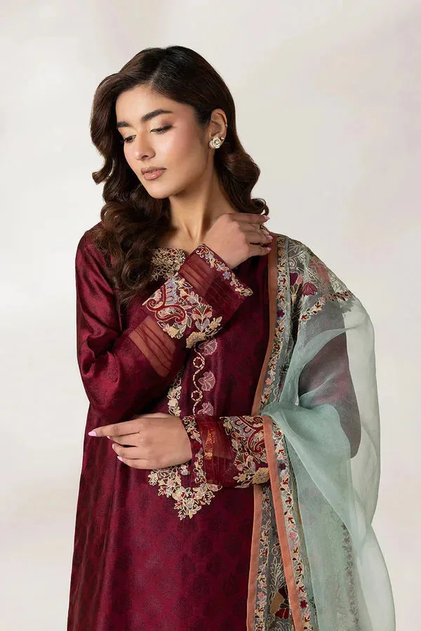 Lyana Eid Edit'26 Turquoise Organza – view 3 – Poshaq