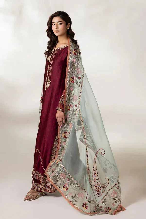 Lyana Eid Edit'26 Turquoise Organza – view 4 – Poshaq
