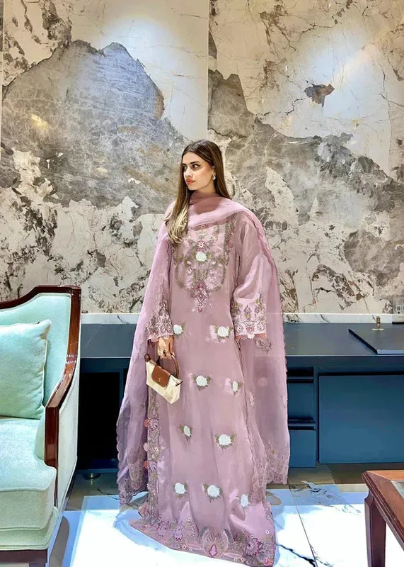 Lyana Eid Edit'26 Pink Organza – view 1 – Poshaq
