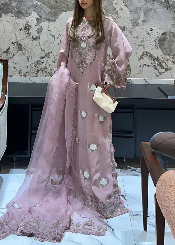 Lyana Eid Edit'26 Pink Organza – view 3 – Poshaq