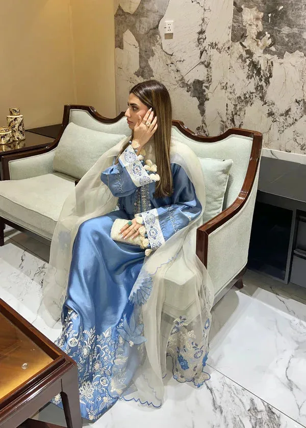 Lyana Eid Edit'26 Blue Organza – view 2 – Poshaq