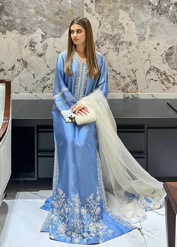 Lyana Eid Edit'26 Blue Organza – view 3 – Poshaq